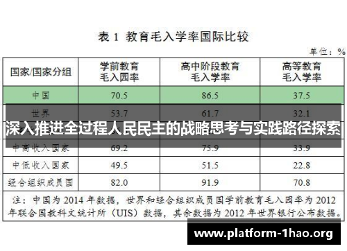 深入推进全过程人民民主的战略思考与实践路径探索 深入推进全过程人民民主的战略思考与实践路径探索
